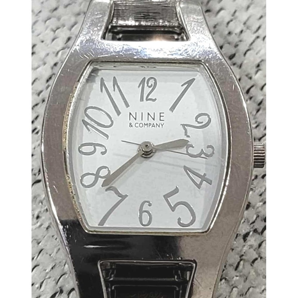 Nine & Company Women's Silver Tone Watch White Dial NOS‎ Vintage Speidel Band
